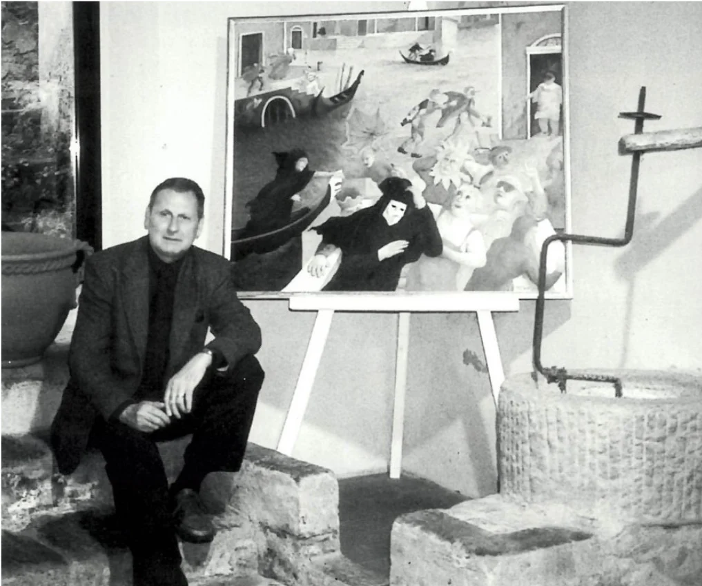 Sirio Zingoni nel suo studio