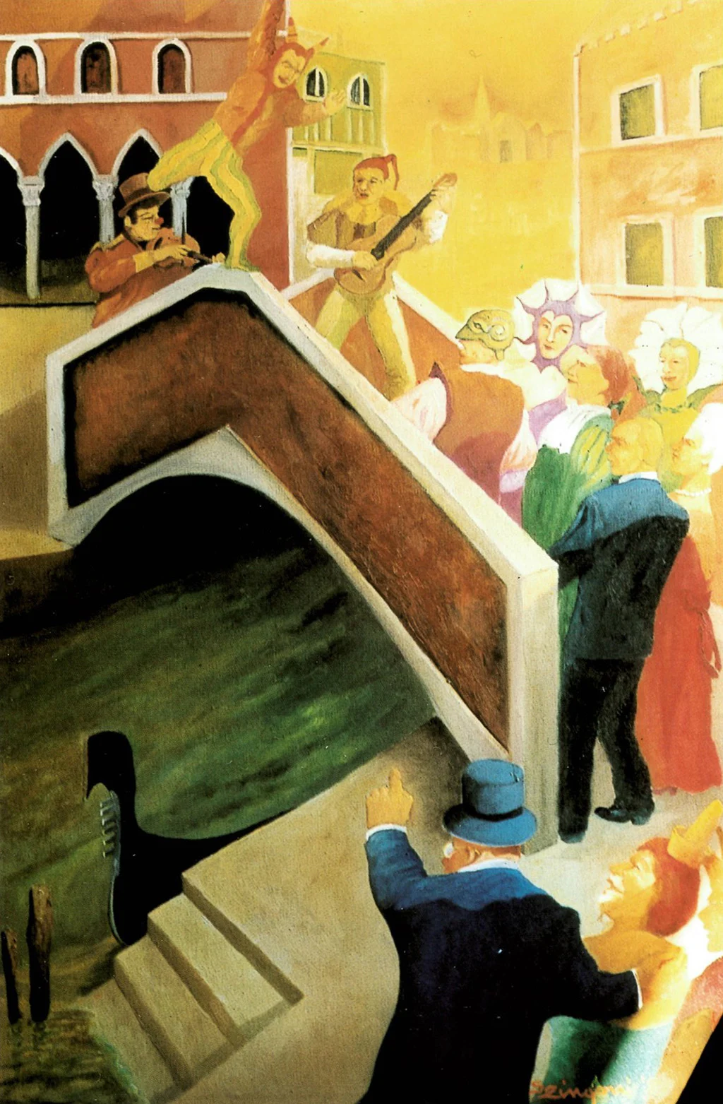 Venetians on a brigde